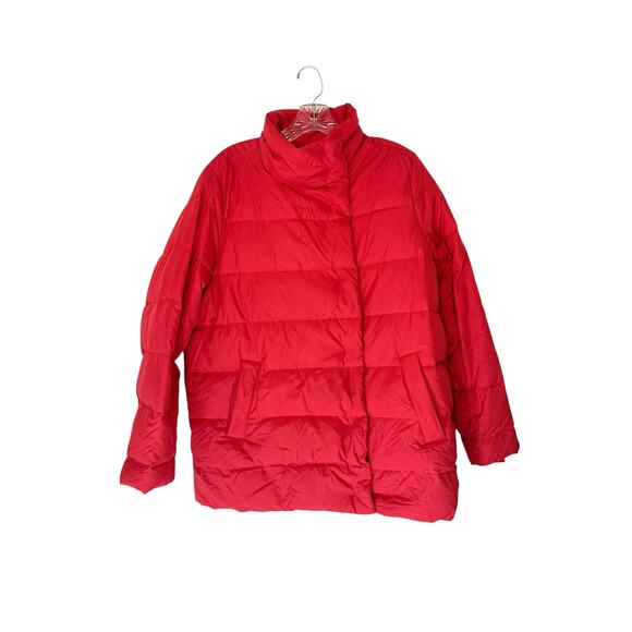 J. Jill Down Pink Chloe Warm Basic Casual Outdoor Down Puffer Coat Size Medium - Picture 1 of 14